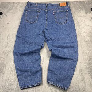 LEVIS 560 Comfort Fit Tapered Leg Distressed Grunge Denim Jeans Mens Medium Wash